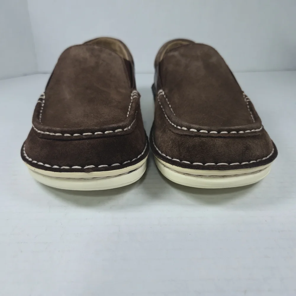 Birkenstock Unisex Duma Brown Leather Slip-On Loafers Size EU 38 Reg US W7 M5
